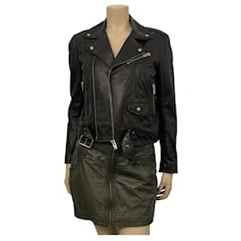 Iro-Iro leather jacket size 40 NEW-Black