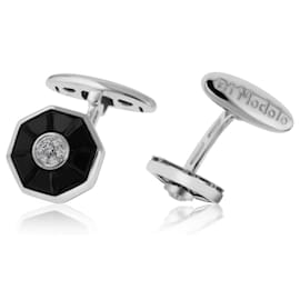 Autre Marque-Gold cufflinks with onyx-Other