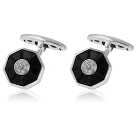 Autre Marque-Gold cufflinks with onyx-Other