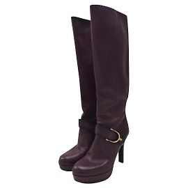 GUCCI Lange Stiefel / 304724 / 36.5 / BRD / Leder Andere