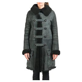 Schaffellmantel Balmain Grau