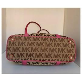 Michael Kors-Michael Kors shopping bag purse-Pink,Beige