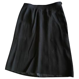 Yves Saint Laurent-Yves Saint Laurent black skirt-Black