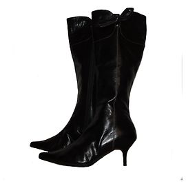 Autre Marque COCCINELLE LEATHER BOOTS Black