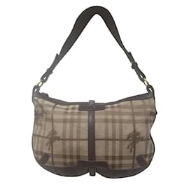 Burberry-Sac hobo à carreaux tartan Burberry-Multicolore