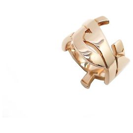 NINE SAINT LAURENT RING MONOGRAM YSL T 56 GOLD METAL + GOLDEN RING BOX Golden
