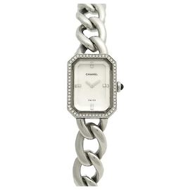 RELÓGIO CHANEL PREMIERE CHAIN GM 26 RELÓGIO DE AÇO MM QUARTZO E DIAMANTES Prata
