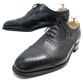 JM Weston-JM WESTON RICHELIEU SHOES 310 flowered tip 9g 43 Wide 43.5 black leather-Black
