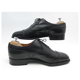 JM Weston-JM WESTON RICHELIEU SHOES 310 flowered tip 9g 43 Wide 43.5 black leather-Black