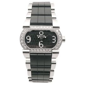 RELÓGIO FRED MOVE ONE FD012111 AÇO COM 28 diamantes 0.7 RELÓGIO DE CARACTERES Prata