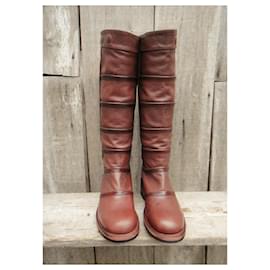 Free Lance-Free Lance Biker Model Boots 4 New condition-Brown