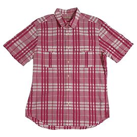 Camicia Burberry Uomo a Maniche Corte in Cotone Multicolore