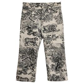 Dior Cropped-Jeans mit Toile de Jouy-Print Andere