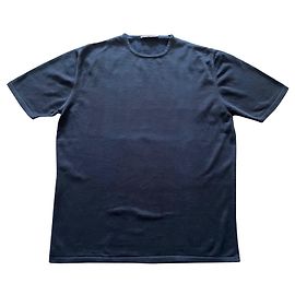 Schwarzer Baumwollpullover Kurze Ärmel Adolfo Dominguez T. XL Schwarz