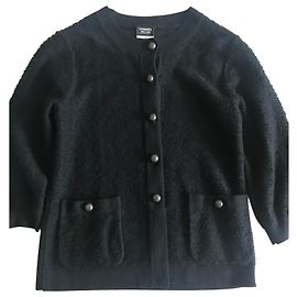 Cardigan Chanel Uniform Bouclé Blu Navy in Lana Blu navy