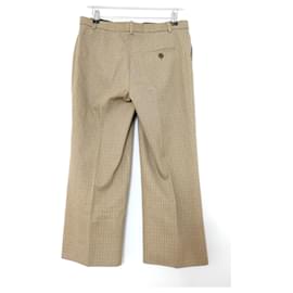 Balenciaga-Balenciaga AW16 Check Cropped Trousers-Brown