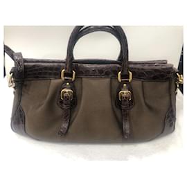 Prada-Handbags-Dark brown