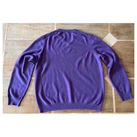 Massimo Dutti-purple cashmere sweater - V neck - T. XL or 42 Massimo Dutti-Purple