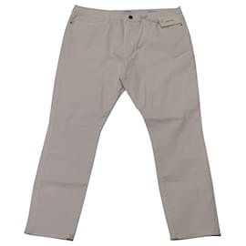 Frame Denim-Frame – Le Skinny Crop Jeans aus weißem Denim-Weiß