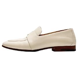 Hermès-[Used] HERMES Ancora Moccasin Loafers 201407 ZA White Moccasin 39A (Approx. 25cm) men's-White