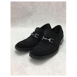 Gucci-GUCCI Bit loafers / square toe / loafers / 40.5 / BLK / Suede-Black