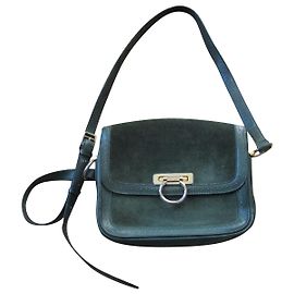 Céline Bolsa de ombro vi material, verde. Verde escuro