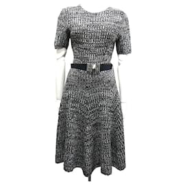 Christian Dior-[Used] Christian Dior One Piece Lady's Knit Dress Gray Fall / Winter With Belt Size I42-Grey