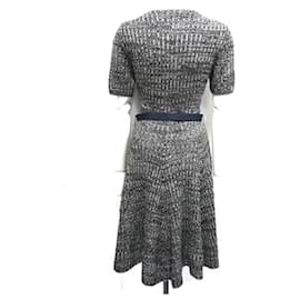 Christian Dior-[Used] Christian Dior One Piece Lady's Knit Dress Gray Fall / Winter With Belt Size I42-Grey