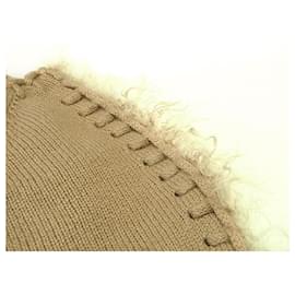 Fendi-[Occasion] FENDI Robe en maille FZ7573 Cachemire grège Taille 38-Beige
