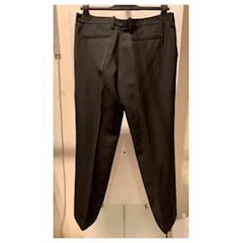 Lanvin-Vintage black tailored trousers-Black