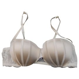 off-white silk bra - La Perla - 95 b Eggshell