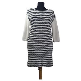 By Malene Birger Langer Strickpullover Minikleid Baumwolle Mehrfarben