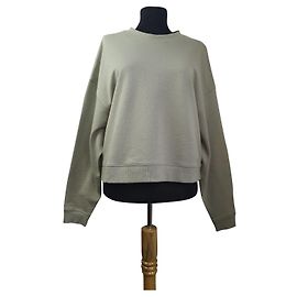 Autre Marque Moletom Naadam cropped cinza de algodão e cashmere Cinza