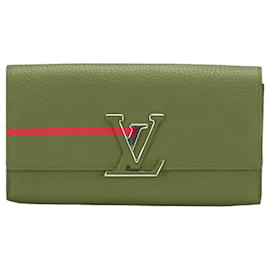 Louis Vuitton-Louis Vuitton Red Taurillon Capucines Wallet-Red