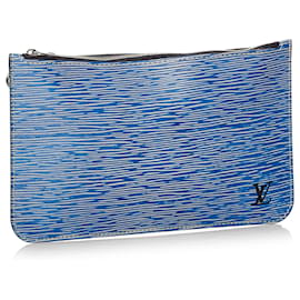 Louis Vuitton-Bolsa Louis Vuitton Blue Epi Neverfull-Azul