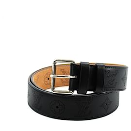 Louis Vuitton-[Used] LOUIS VUITTON Saint Tulle Perfo Belt Leather Black 100 M6931 Ceinture Perfo-Black