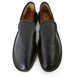 Joseph Black Leather Slippers Flats Black