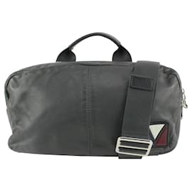 Louis Vuitton-Grey-Black Gaston V Line Fast Waist Bag Fanny Pouch Bum Pack-Other