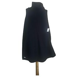 Ralph Lauren Poncho Schwarz Wolle Schwarz