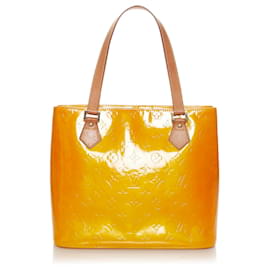 Louis Vuitton-Louis Vuitton Yellow Vernis Houston-Brown,Yellow,Light brown