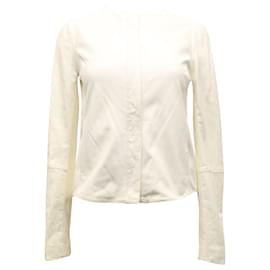 Zimmermann-Zimmermann Longsleeve Blouse in White Linen-White