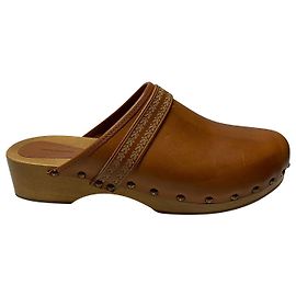 Isabel Marant Thalie Clogs in Brown Leather Brown