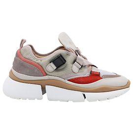 Chloé Baskets Chloe Sonnie en daim multicolore Multicolore