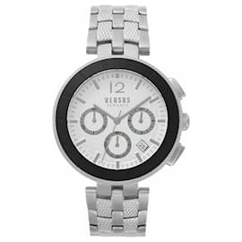 Autre Marque-Versus Versace Logo Gent Chrono Bracelet Watch-Metallic