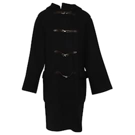 Hermès-Hermes Duffle Coat em Cashmere Cinza Escuro-Cinza