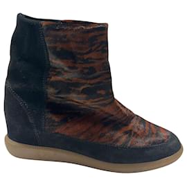 Isabel Marant-Isabel Marant Tiger Print Booties in Brown Suede-Other