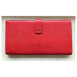Hermès-Bearn Wallet-Red