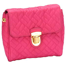 Prada-Prada Pink Quilted Tessuto Crossbody Bag-Pink,Other