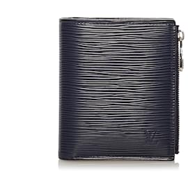 Louis Vuitton-Louis Vuitton black epi wallet-Black