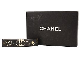 Autre Marque [Usato] Chanel Strass Valletta 03A Fermacapelli Coco Mark Black Accessori donna Accessori per capelli Nero
